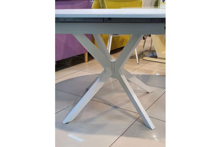 Стол KENNER B1300 белый/стекло камень белый сатин-4