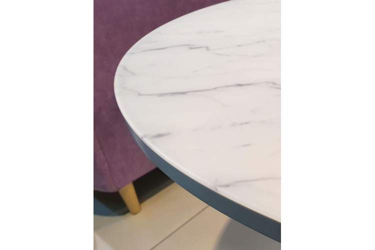 Стол KENNER B1300 белый/стекло камень белый сатин-7