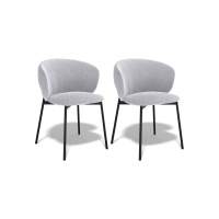 Комплект стульев 2шт KENNER 306SD черный/серебристый