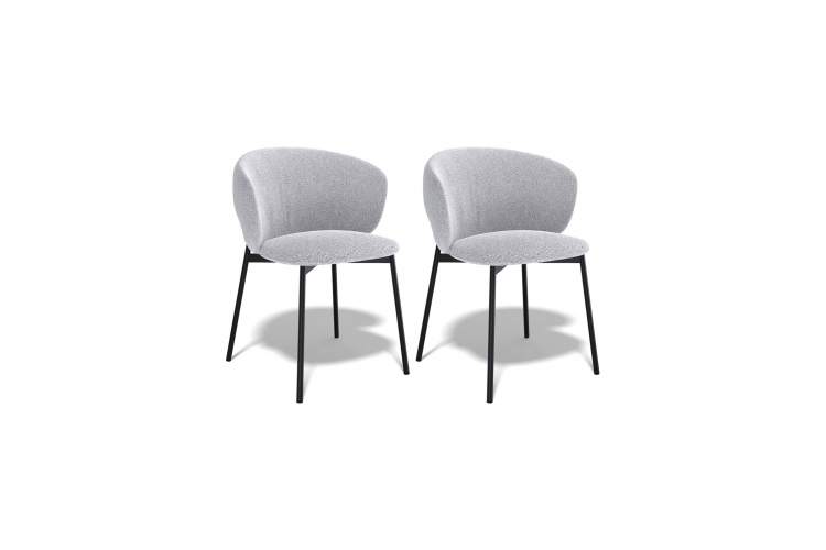 Комплект стульев 2шт KENNER 306SD черный/серебристый