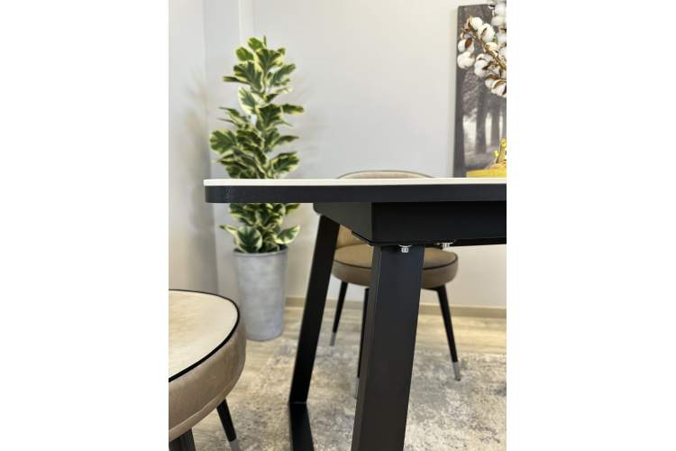 Стол KENNER AZ1400 черный/керамика белая-3