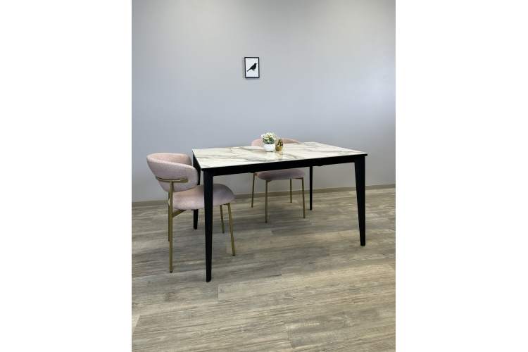 Стол KENNER KR1200 черный/керамика мрамор золотой глянец-4