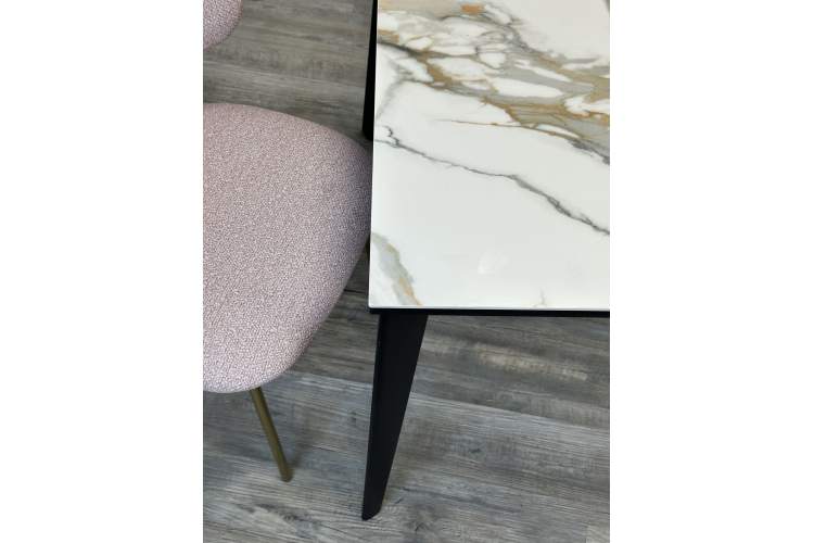 Стол KENNER KR1200 черный/керамика мрамор золотой глянец-5