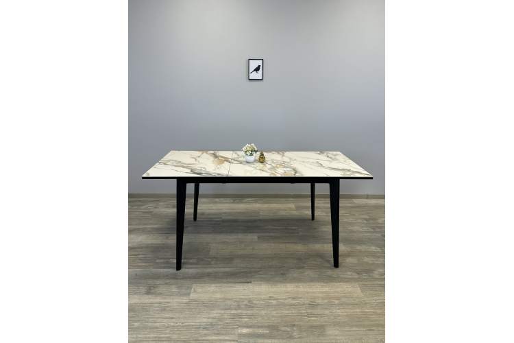 Стол KENNER KR1200 черный/керамика мрамор золотой глянец-9