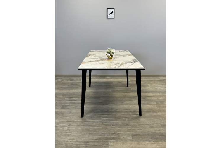 Стол KENNER KR1200 черный/керамика мрамор золотой глянец-10