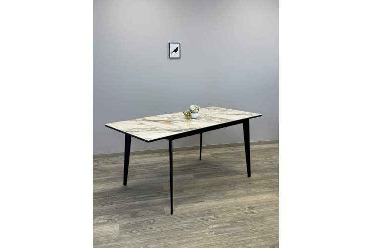 Стол KENNER KR1200 черный/керамика мрамор золотой глянец-11