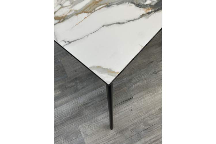 Стол KENNER KR1200 черный/керамика мрамор золотой глянец-12