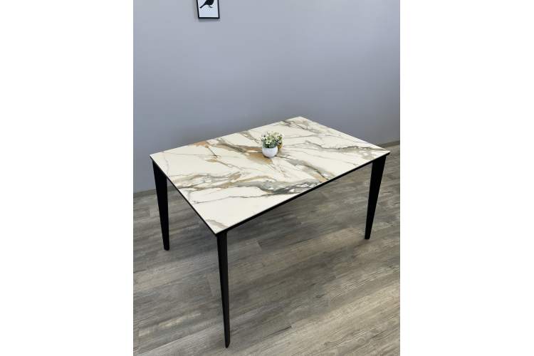 Стол KENNER KR1200 черный/керамика мрамор золотой глянец-15