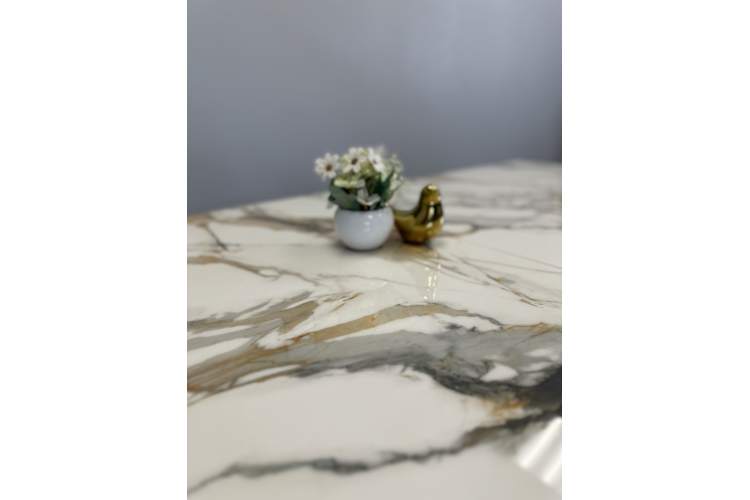 Стол KENNER KR1200 черный/керамика мрамор золотой глянец-19