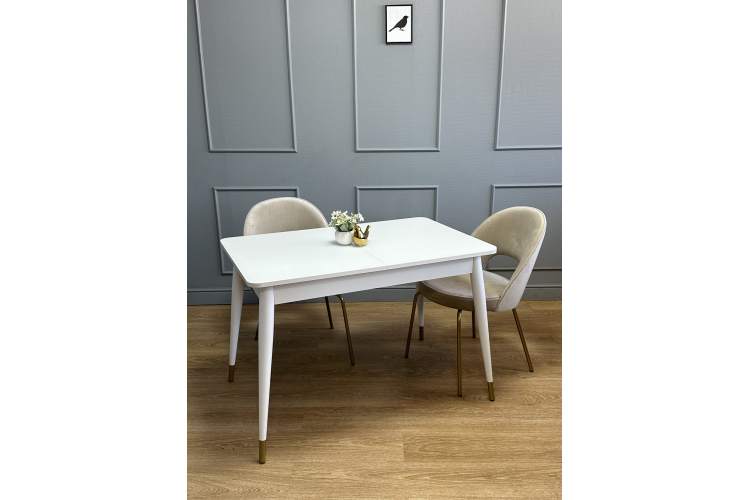 Стол KENNER K1100 белый/стекло белое сатин-1