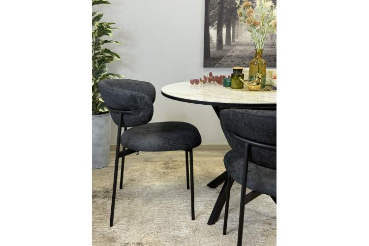 Стол Kenner R1100s, черный/керамика мрамор белый глянец-12