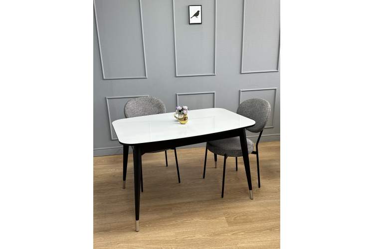 Стол KENNER K1200 венге/стекло белое сатин-1