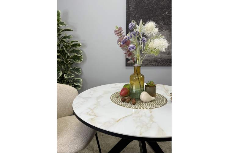 Стол KENNER RR900 черный/керамика мрамор белый глянец-27