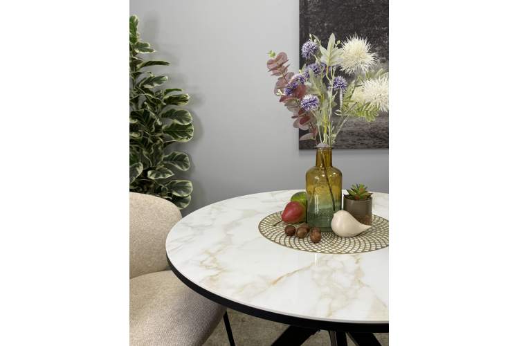 Стол KENNER RR900 черный/керамика мрамор белый глянец-28