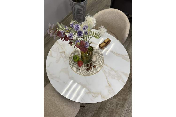 Стол KENNER RR900 черный/керамика мрамор белый глянец-29