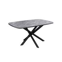 Стол DF1250 черный/керамика серая глянец