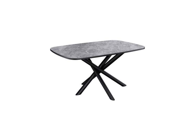 Стол DF1250 черный/керамика серая глянец