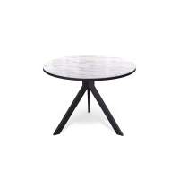 Стол KENNER RR900 черный/керамика мрамор белый глянец