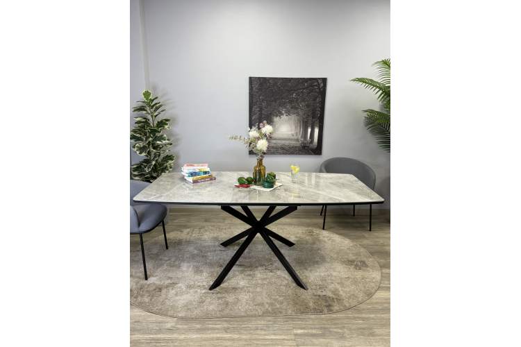 Стол KENNER BR1400 черный/ITALIAN MIDDLE GRAY-12