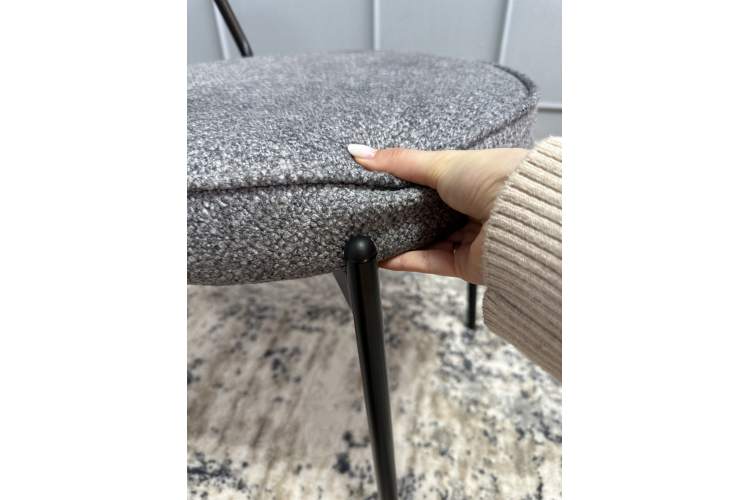 Комплект стульев 2шт KENNER 301SD черный/серый микробукле-17