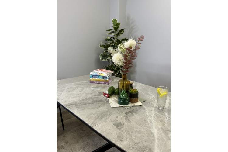 Стол KENNER BR1400 черный/ITALIAN MIDDLE GRAY-10