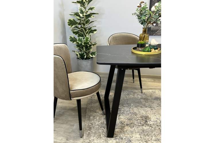 Стол KENNER AZ1400 черный/керамика черная-5