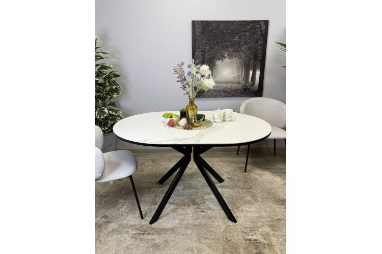 Стол KENNER DO1300 черный/керамика белая-1