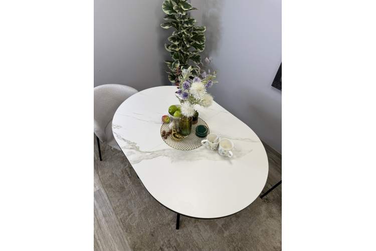 Стол KENNER DO1300 черный/керамика белая-8