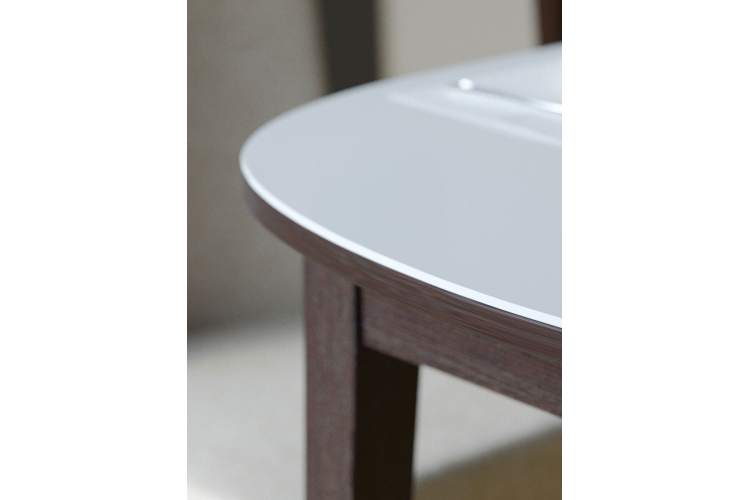 Стол KENNER 1300С венге/стекло белое сатин-3