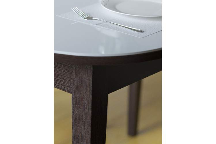 Стол KENNER 1300С венге/стекло белое сатин-4