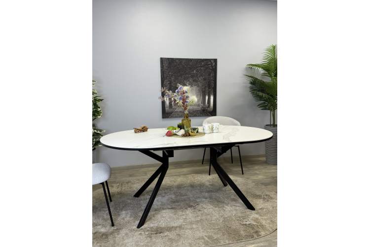 Стол KENNER DO1300 черный/керамика белая-16