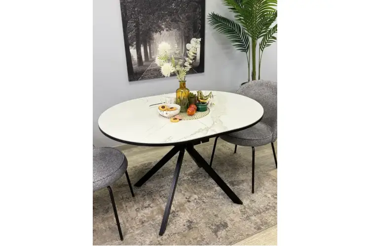 Стол KENNER DO1200 черный/керамика белая-5