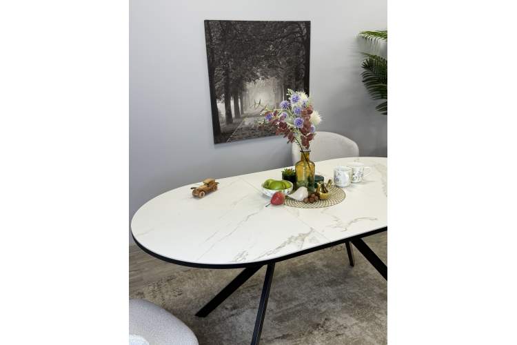 Стол KENNER DO1300 черный/керамика белая-20