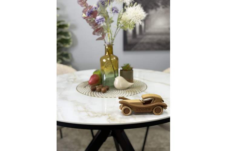 Стол KENNER RR900 черный/керамика мрамор белый глянец-14