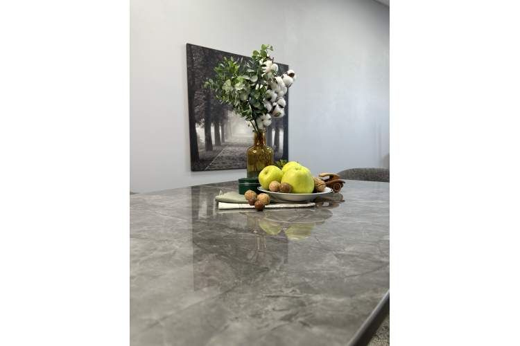 Стол DF1250 черный/керамика серая глянец-3