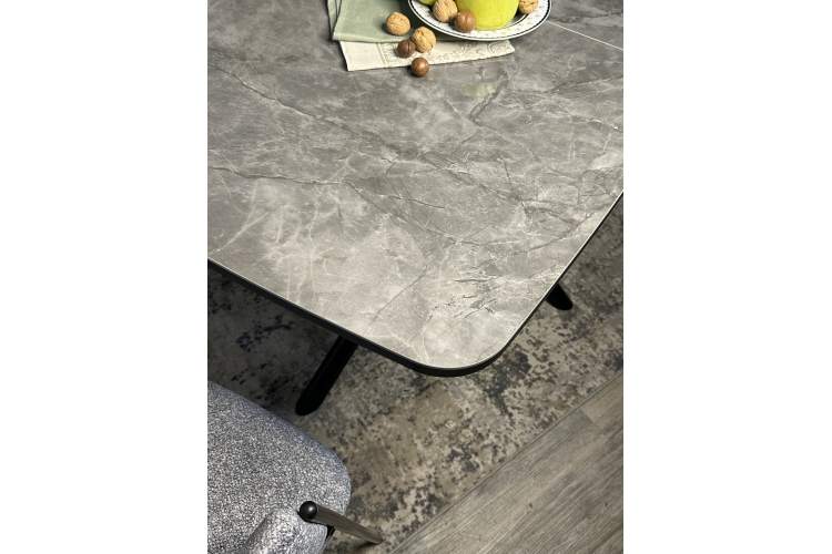 Стол DF1250 черный/керамика серая глянец-8