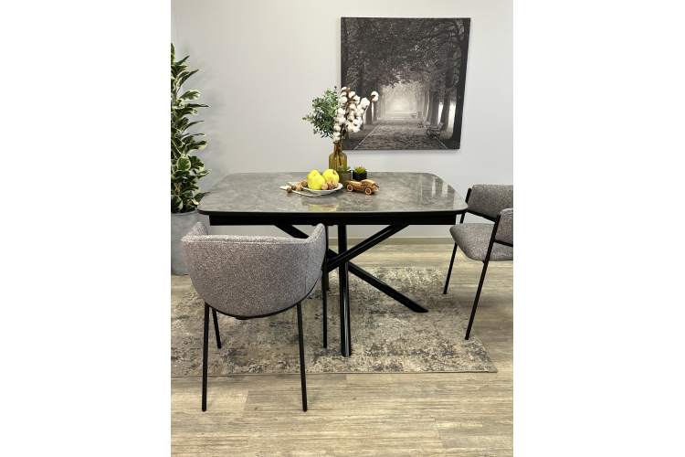 Стол DF1250 черный/керамика серая глянец-10