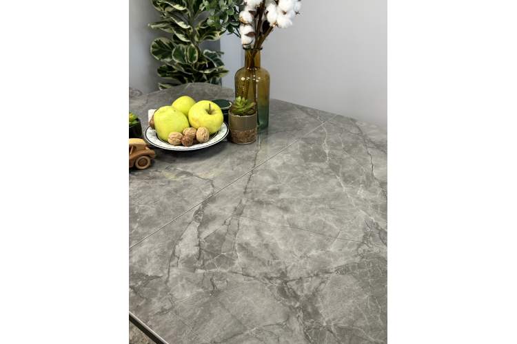 Стол DF1250 черный/керамика серая глянец-12