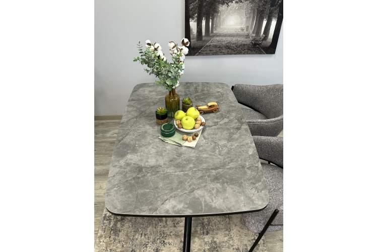 Стол DF1250 черный/керамика серая глянец-15