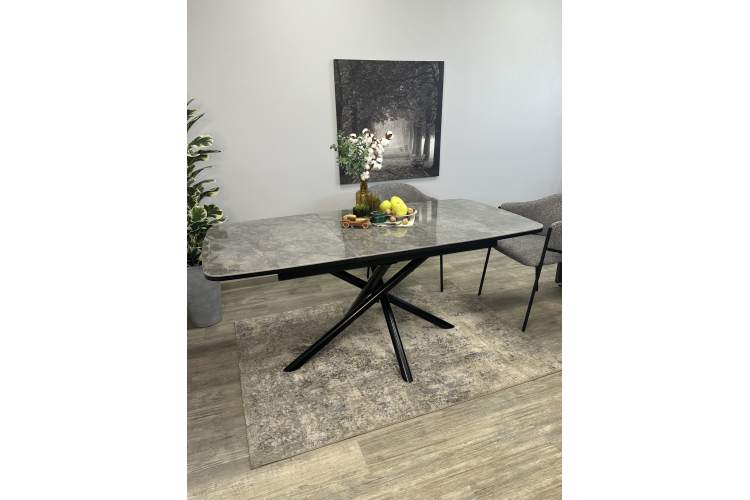 Стол DF1250 черный/керамика серая глянец-16