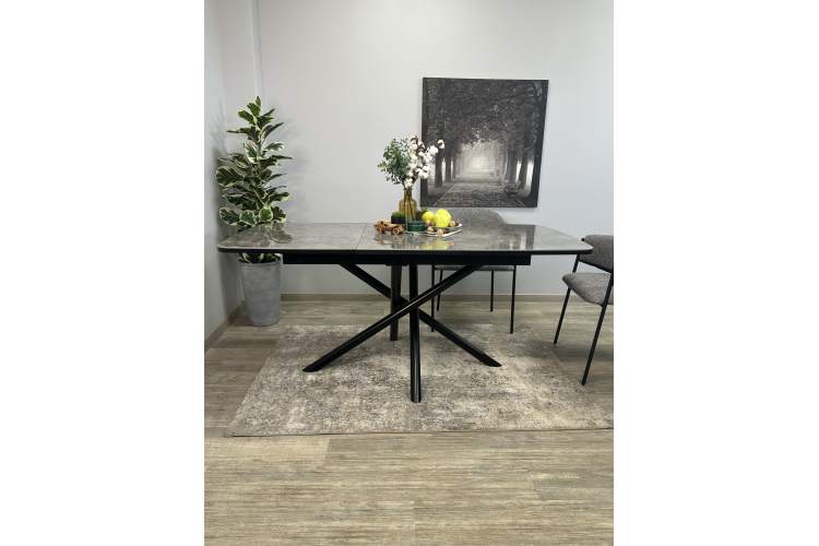 Стол DF1250 черный/керамика серая глянец-17