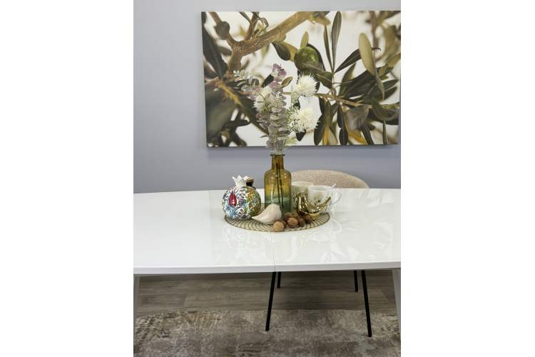 Стол KENNER SL1600 белый/стекло белое глянец-4