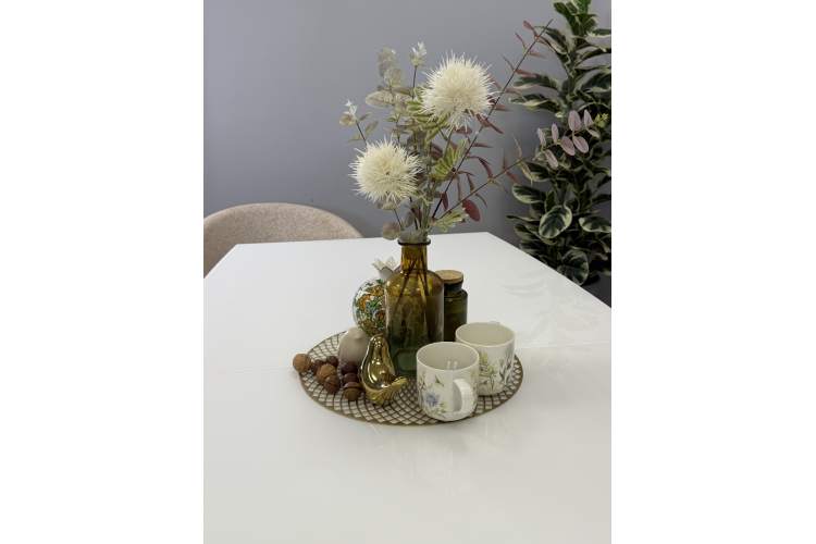 Стол KENNER SL1600 белый/стекло белое глянец-5