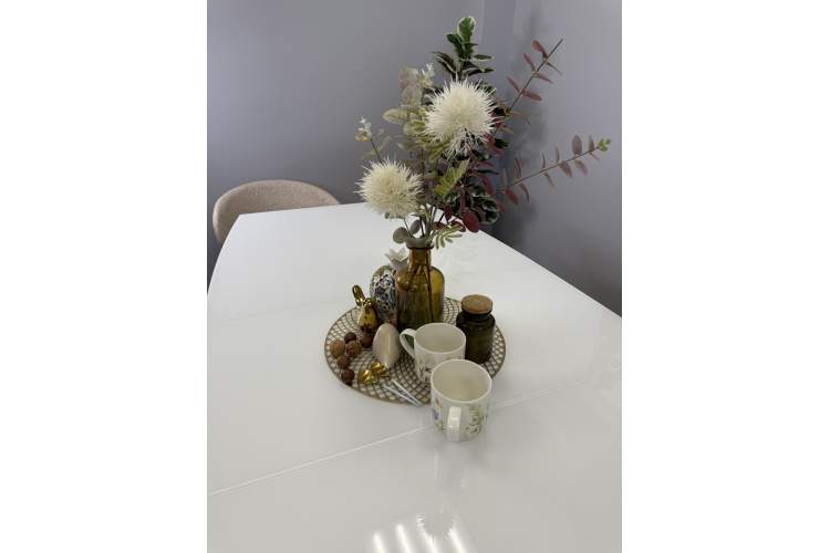 Стол KENNER SL1600 белый/стекло белое глянец-11