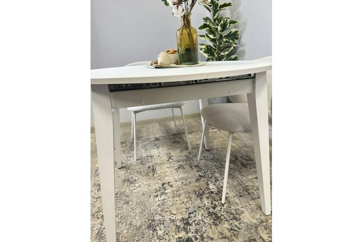 Стол KENNER 1000 М белый/стекло белое сатин-19