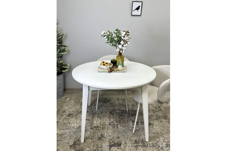 Стол KENNER 1000 М белый/стекло белое сатин-20