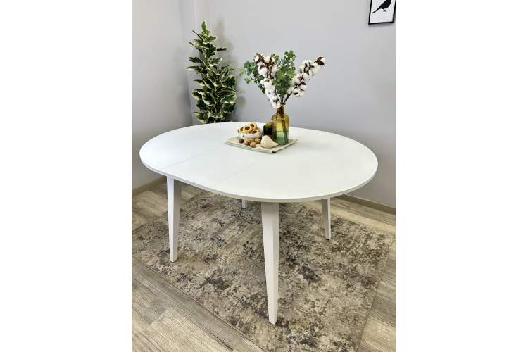 Стол KENNER 1000 М белый/стекло белое сатин-1