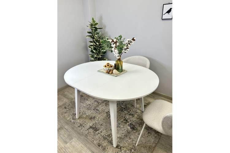 Стол KENNER 1000 М белый/стекло белое сатин-4