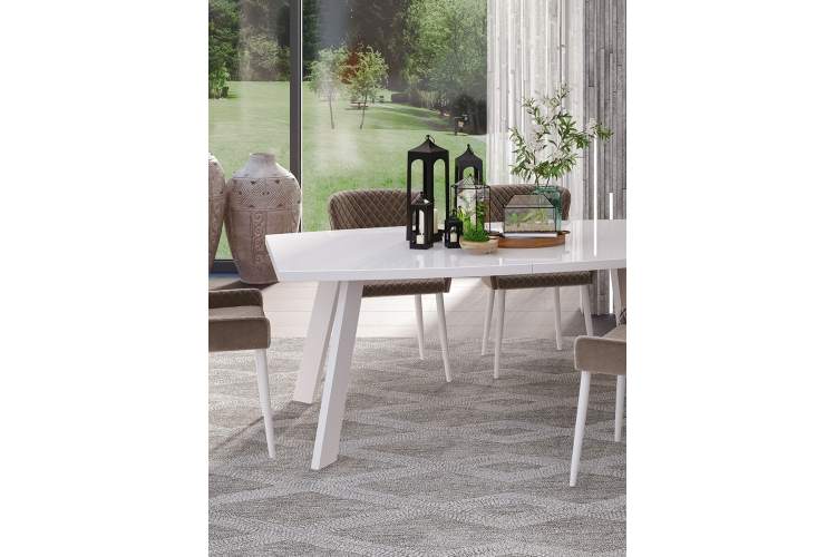 Стол KENNER SL1600 белый/стекло белое глянец-16