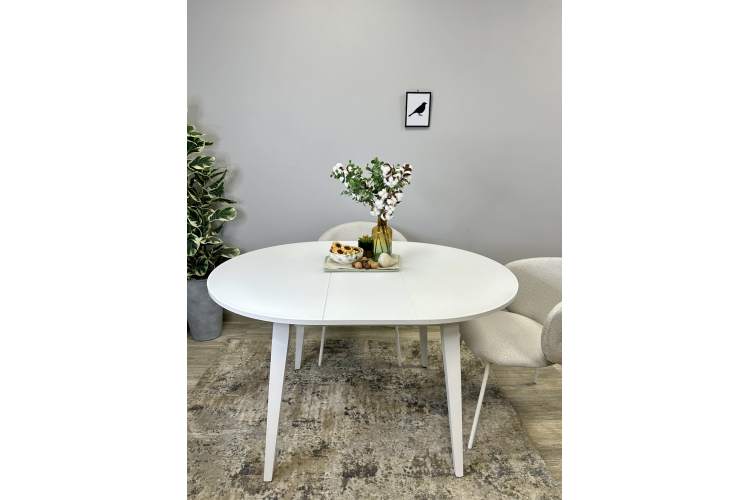 Стол KENNER 1000 М белый/стекло белое сатин-5